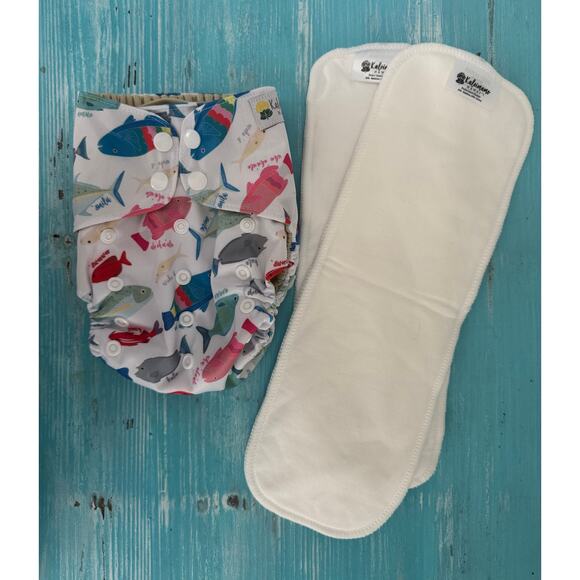 Kaleimamo Hawaii Kaiapa Paʻa (All-in-One Diaper) Kū i Ke Koʻa Print - Picture 1 of 7